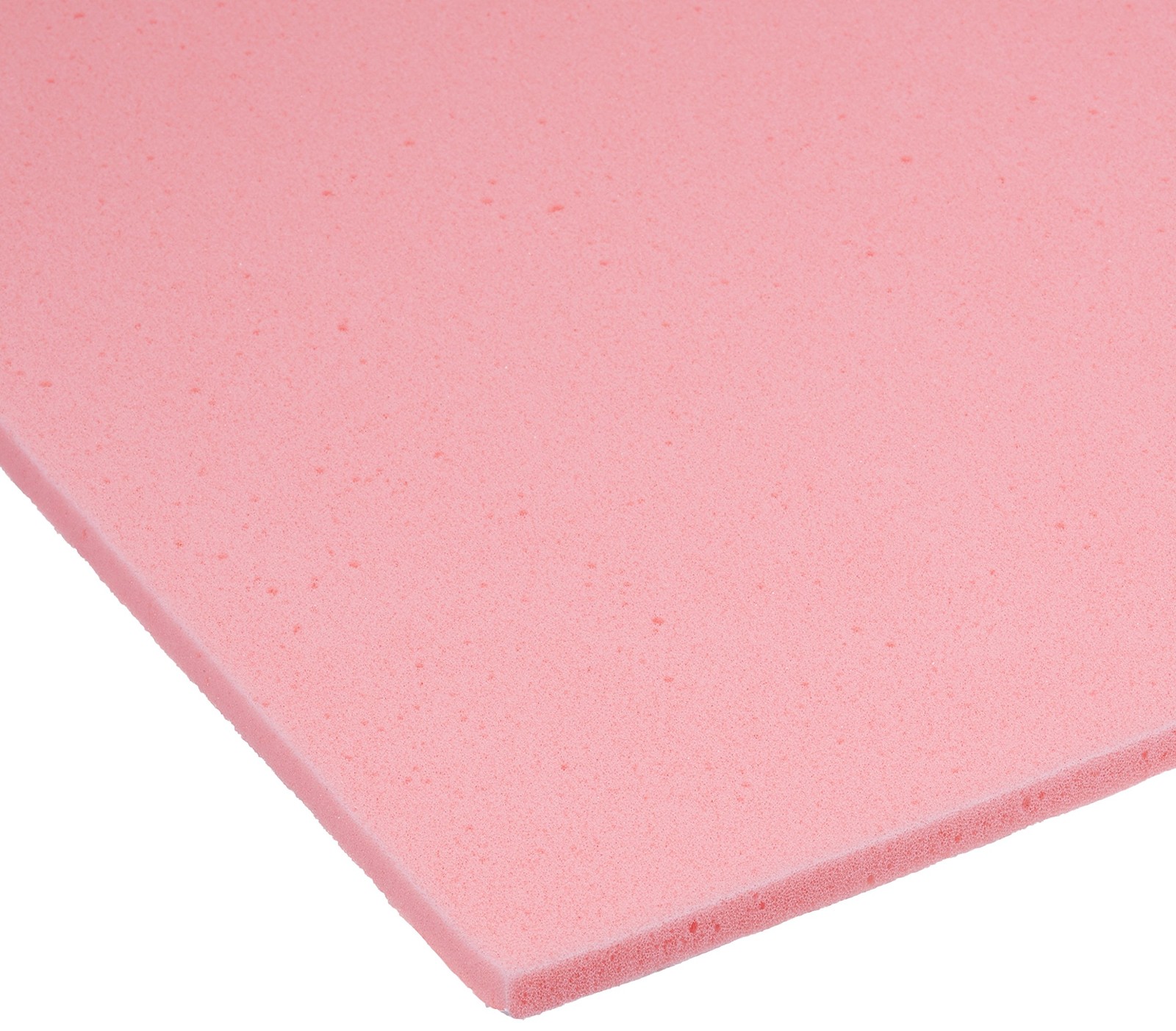 Rolyan Temper Foam 3/8x16x24 Self Adhesive Sheets Pink Soft Density Case of 2