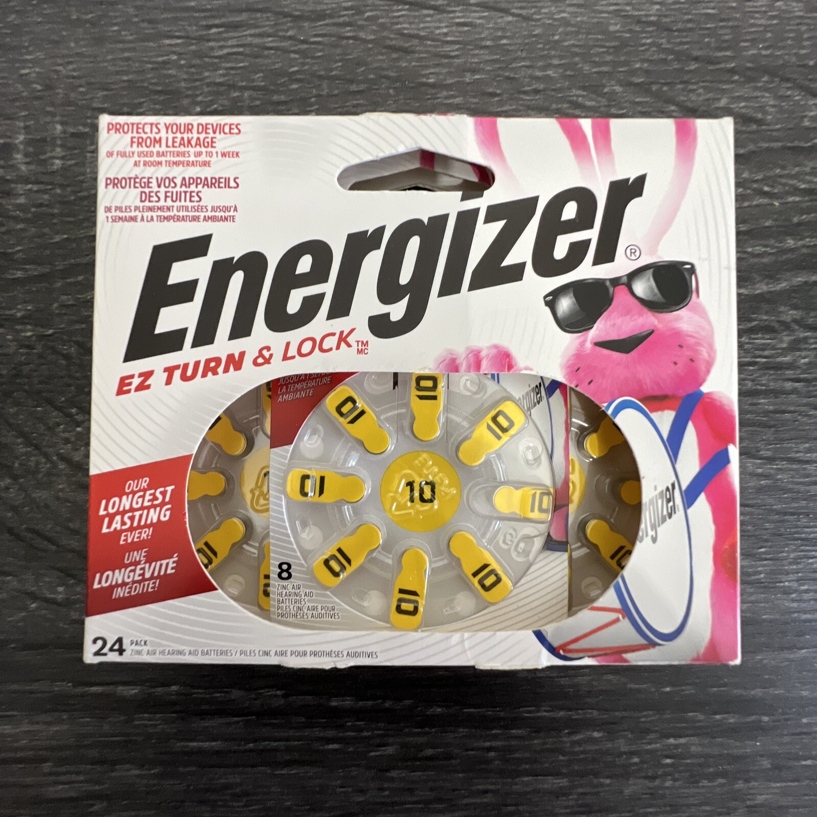 Energizer EZ Turn & Lock Hearing Aid Batteries AZ10DP-24 SIZE 10 BB 11/23-Later