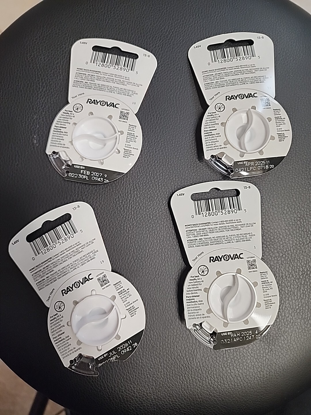 Lot Of 4 Rayovac Size 13 Hearing Aid Battery 8-Pack -32 Total Exp 3/25 4/25 7/26