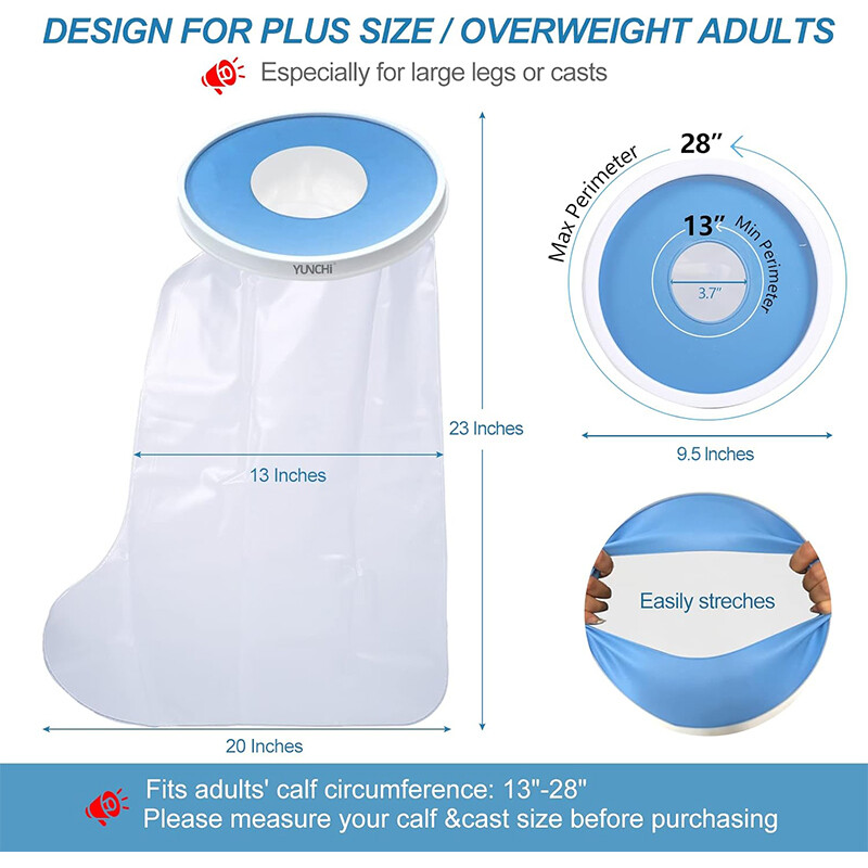 Adult Waterproof Foot Cover Bandage Plaster Protective Cover Extra Long 98cm US