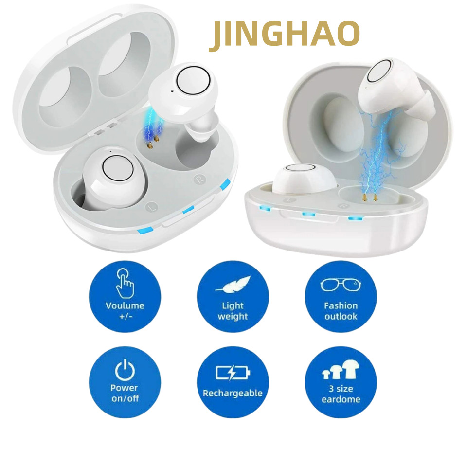 1 Pair Hearing Aids In Ear Enhancer Voice Hearing Amplifier For Elderly Gift