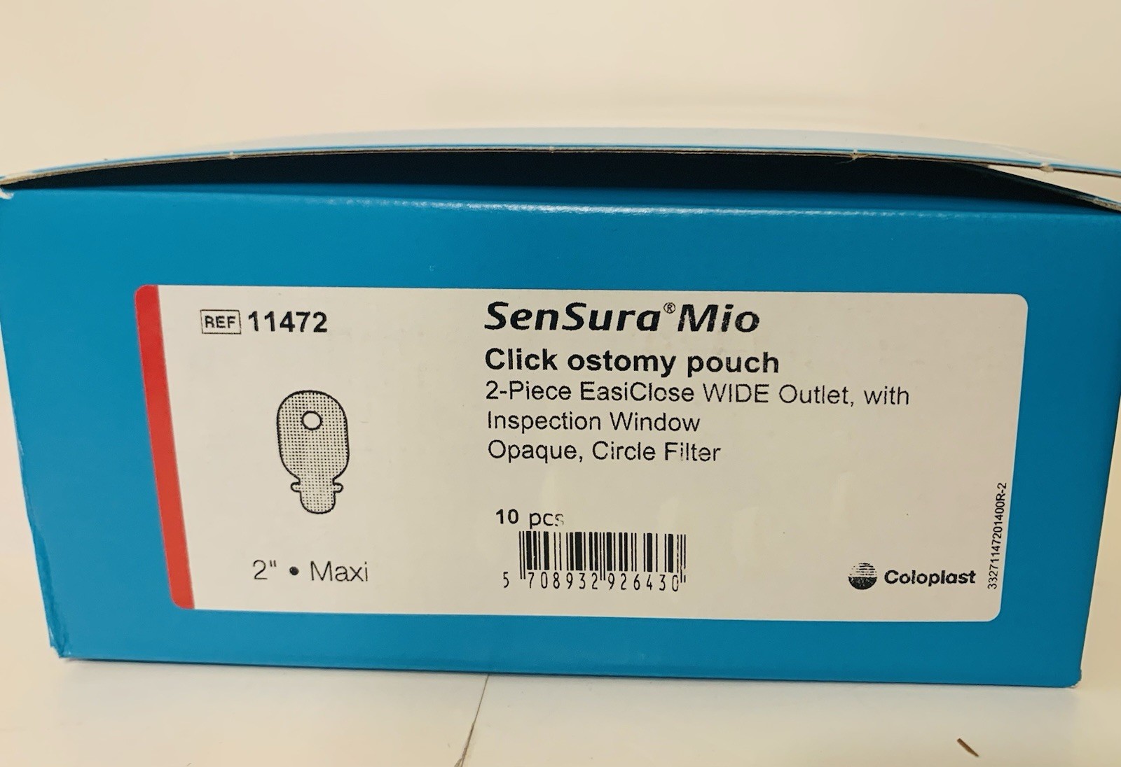 10 Coloplast 11472 SenSura Mio Click Ostomy Pouch, RED 2 ” Maxi Exp 2026/01