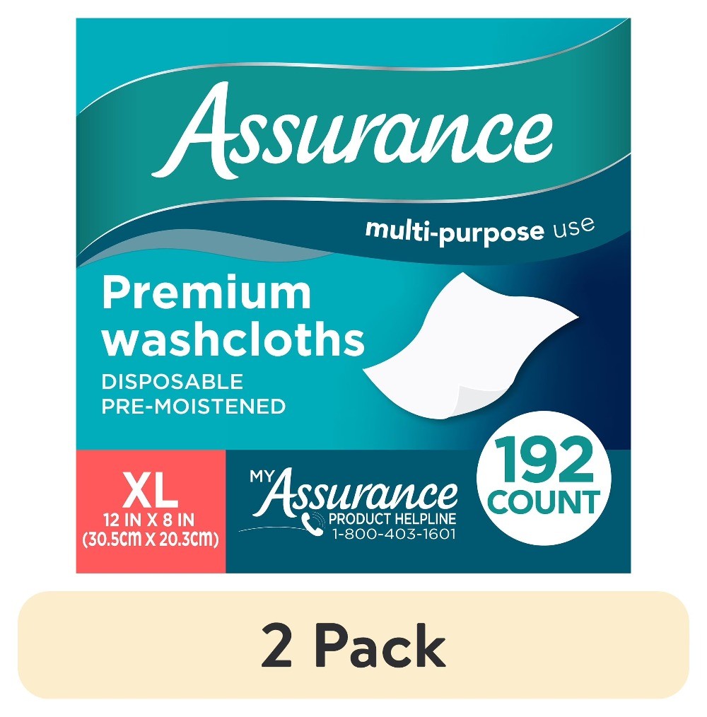 (2 pack) Disposable and Pre-Moistened Premium Extra Large Washcloths for Adults