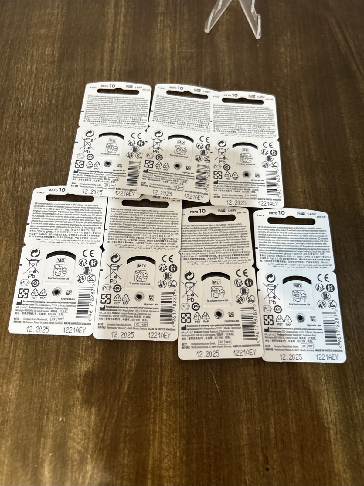 Rayovac Size 10 6 Pack Hearing Aid Batteries Lot Of 7 42 Total Batteries Exp 25