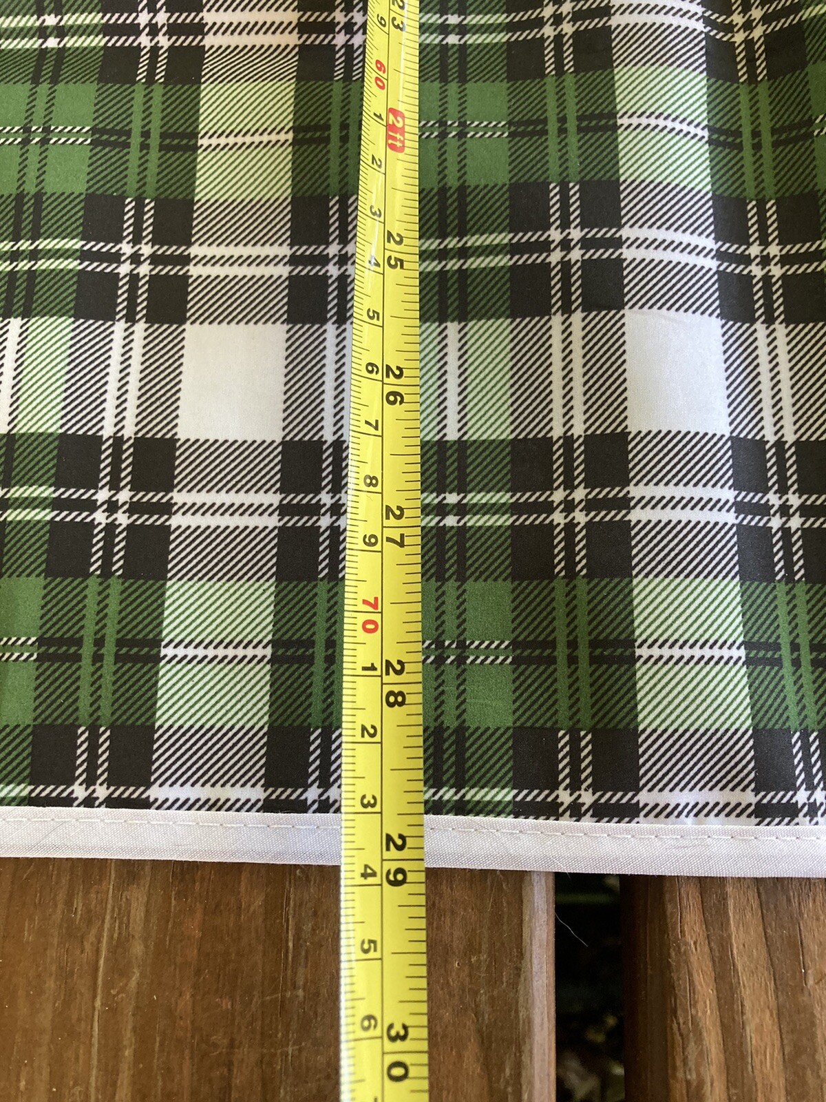 Adult Dignity Bib in Plaid Wipe Clean Washable Vinyl and Polyester – Celley
