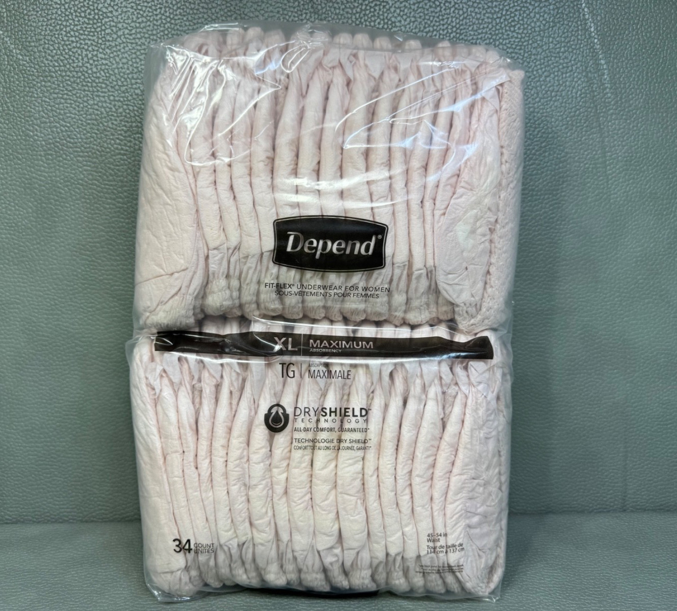 Lot of 34 Depend Fit Flex Underwear for Women Size XL Maximum Absorbency
