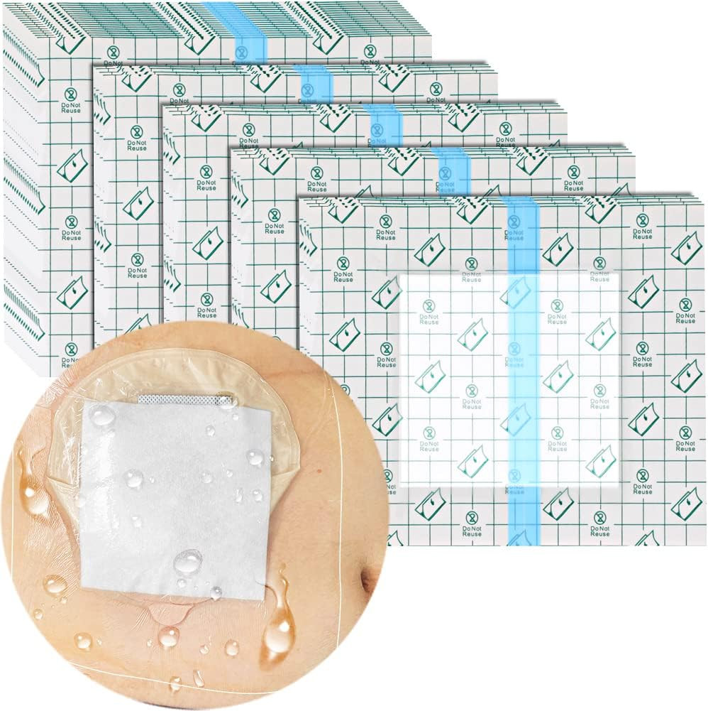 14 Pcs Waterproof Ostomy Bag Shower Cover 10″X12″, Stoma Bath Protector Shield