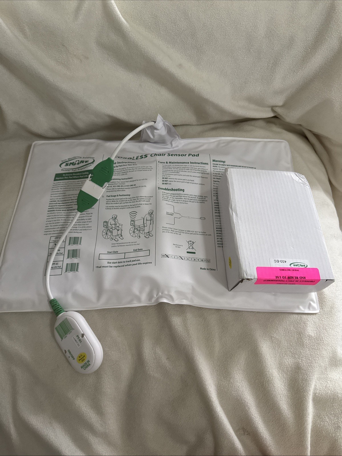 Wireless Pager – No Alarm Noise in Patient’s Room & Cordless Shair Sensor Pad