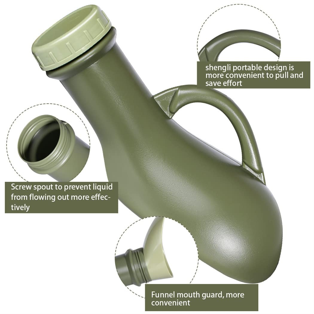 Urinal Travel Toilet Urinal Bottles with Funnel Pee Bottle Urinals Unisex Por…