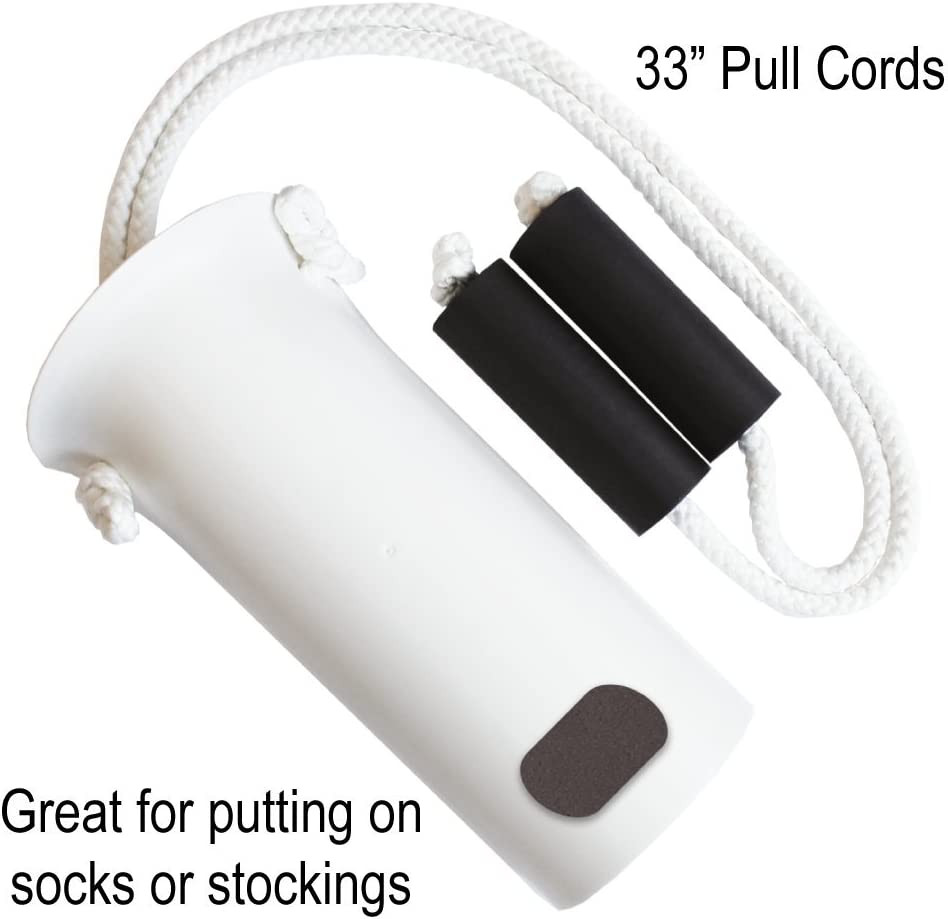 Deluxe Sock Aid – Sock Helper with Foam Handles – Dressing Aid for Seniors, Disa