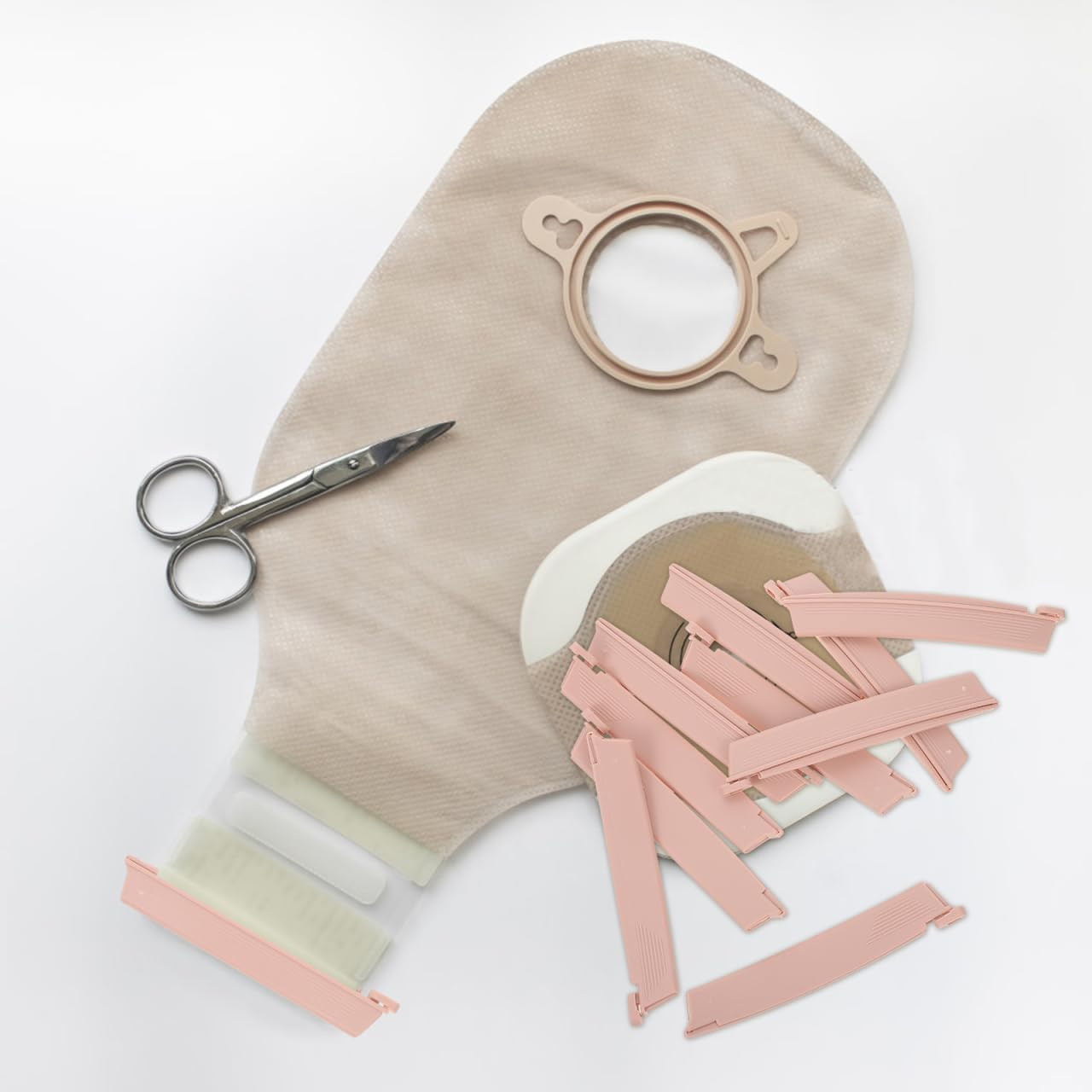 Healifty 10Pcs Ostomy Bag Clip Drainable Pouch Clamp Tail Closure Surefit Leak-