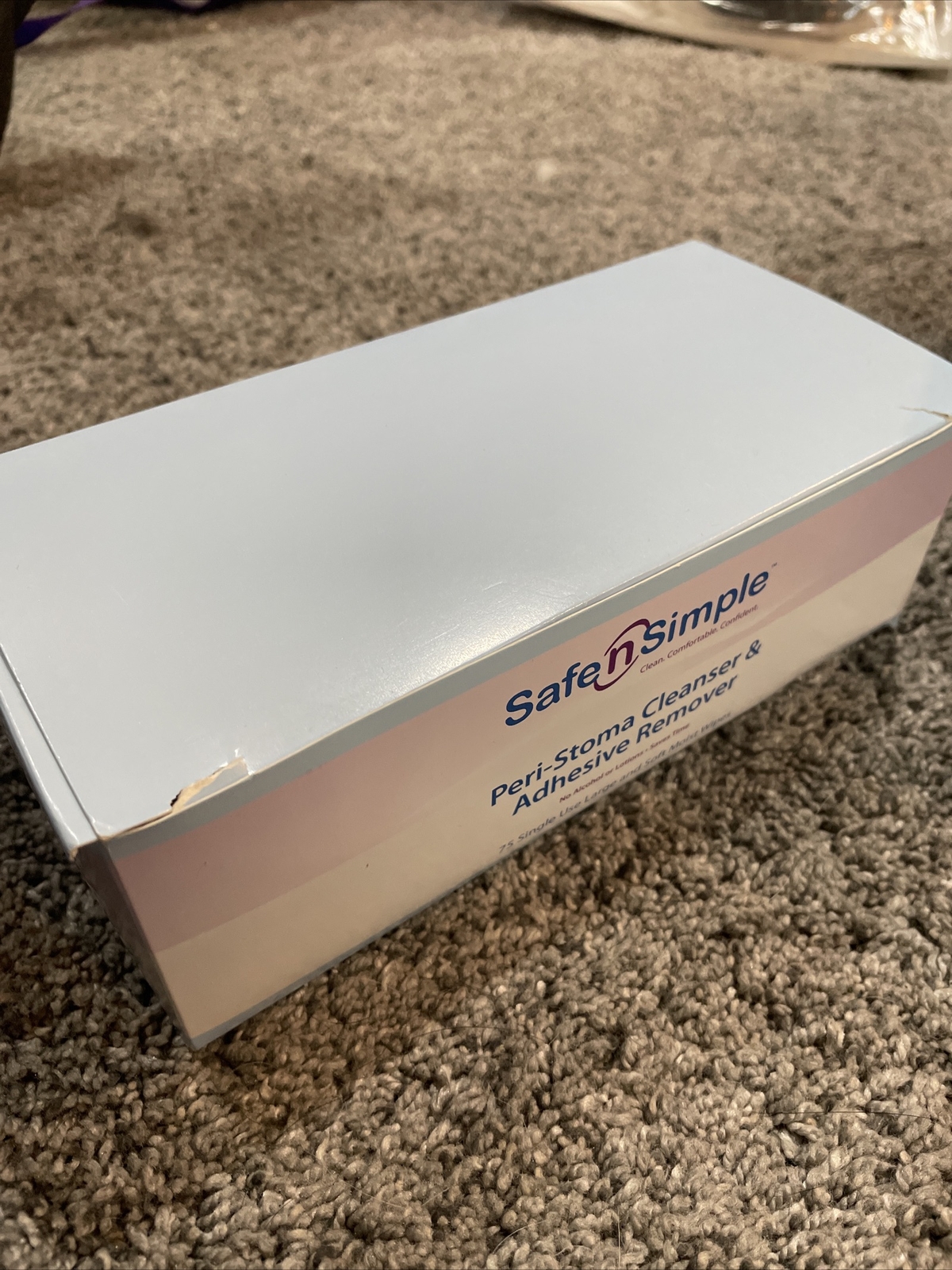 75 SafeNSimple SNS00575 Peri-Stoma Cleanser & Adhesive Remover Wipes Exp. 2025