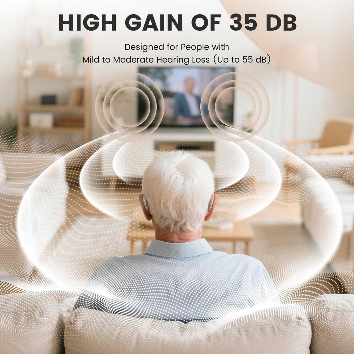 New Hearing Aids Bluetooth Enabled Rechargeable Noise Canceling Pair New