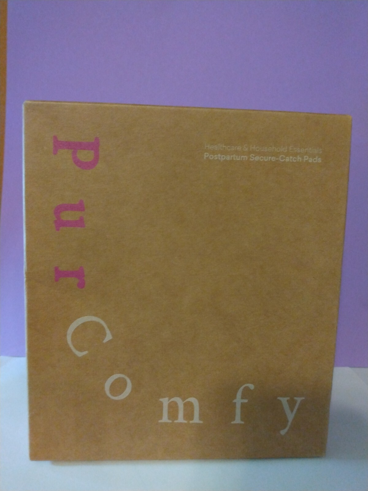 New unopened PurComfy Postpartum Secure catch Pads with wings Large 12 pads