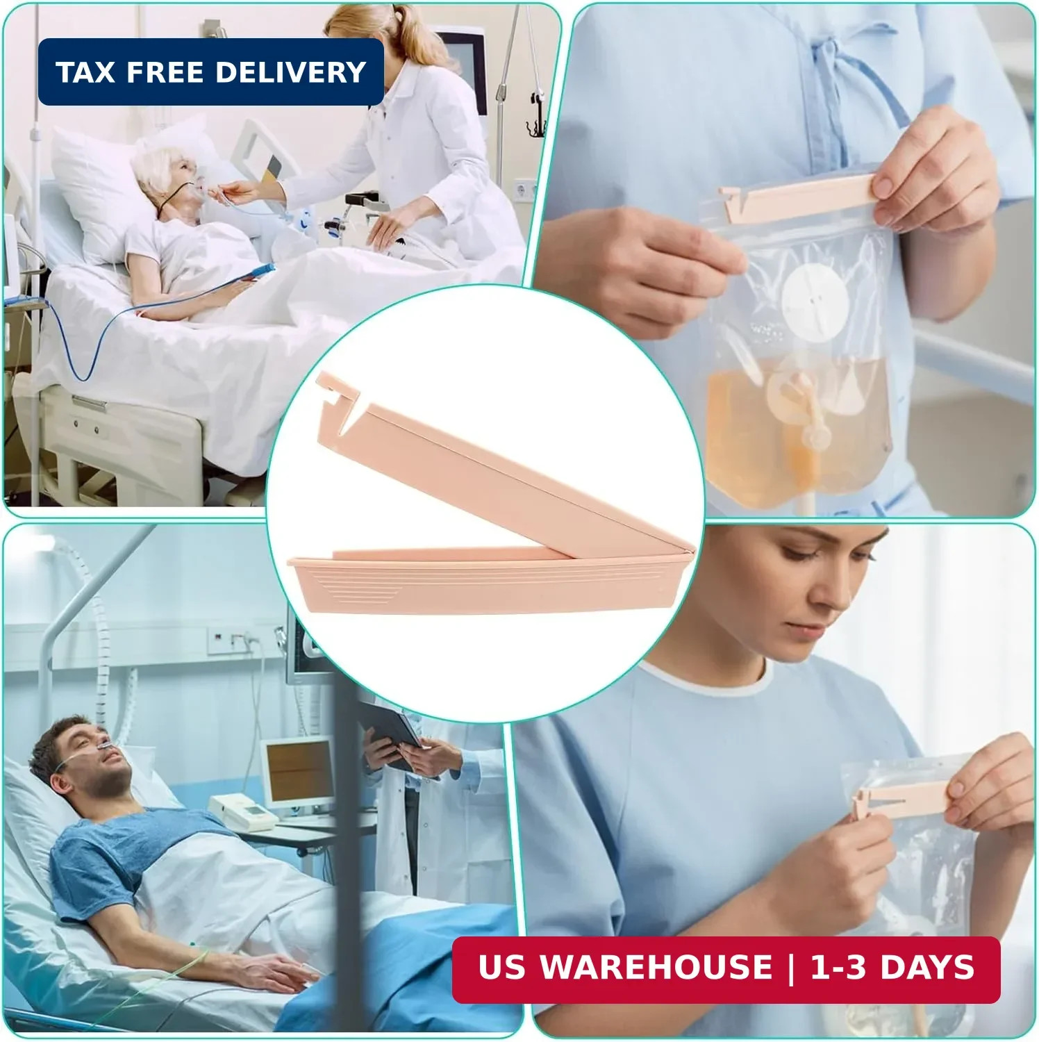 10Pcs Ostomy Bag Clips, Leak-Proof Drainable Pouch Clamps, Reusable Tail Closure