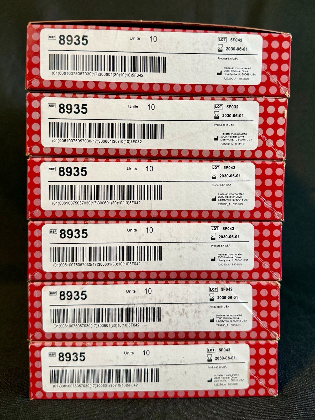6 NEW BOXES Hollister 8935 CeraPlus Premier Drainable Ostomy Pouch EXPIRES 2030