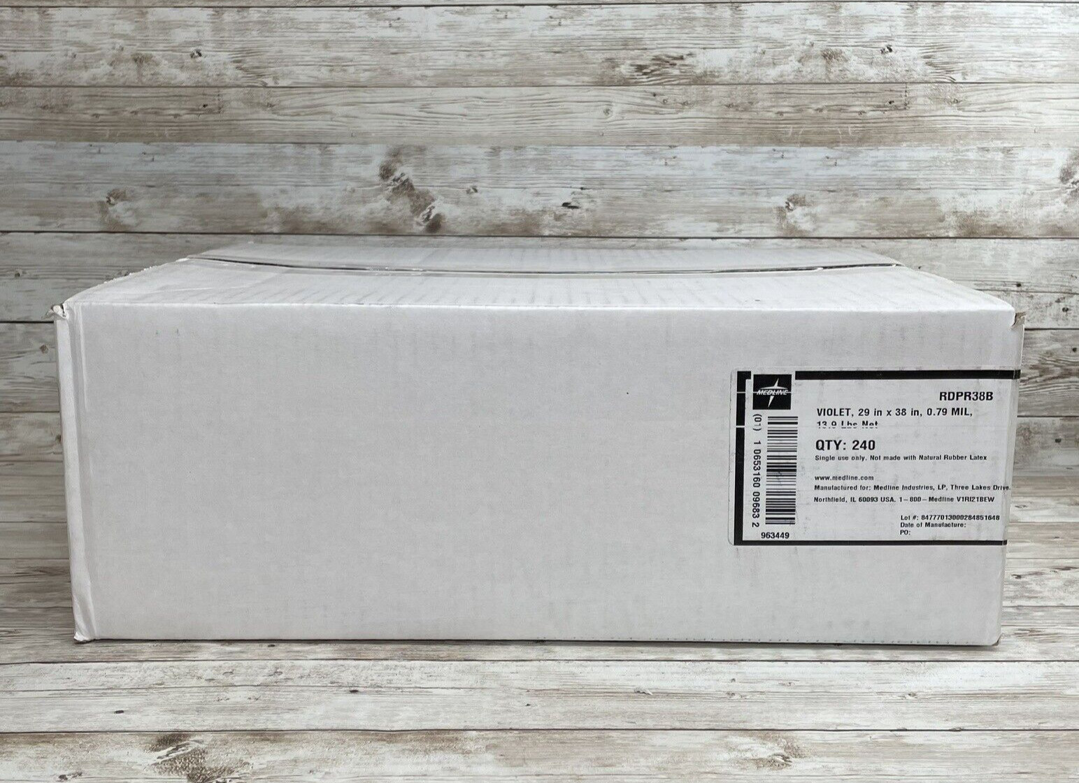 Medline Violet Soiled Linen Liners 29″ x 38″ .79MIL, RDPR38B 12 rolls 240 total