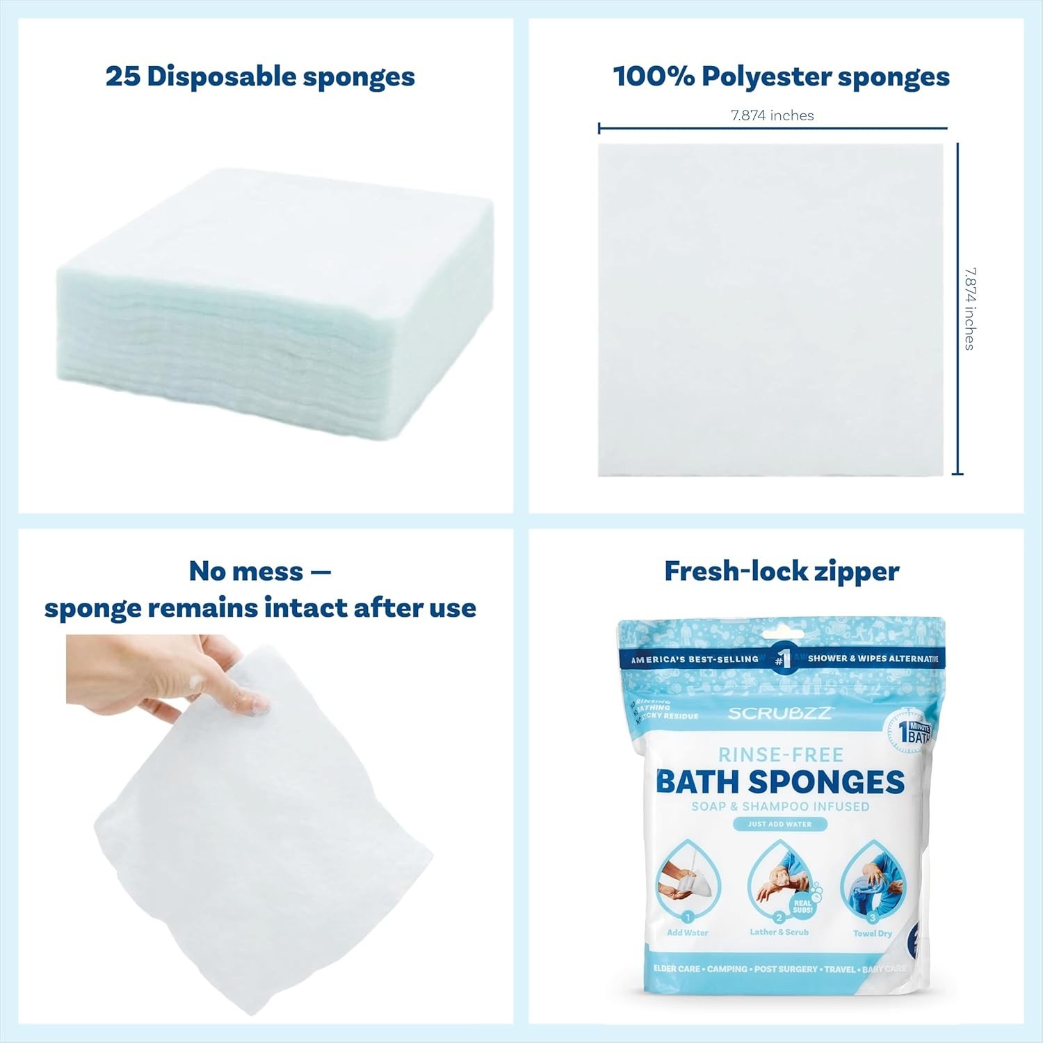 All-in-One Disposable Bathing Wipes – Rinse-Free & Perfect for Active Lifestyles