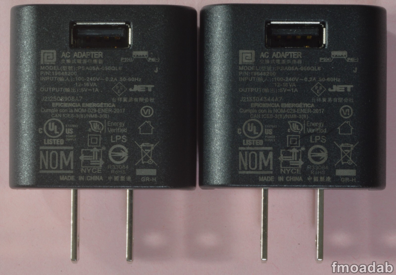 TWO ORIGINAL USB POWER SOURCE FOR OTICON 1.0 CHARGER MINIRITE R C-1A2