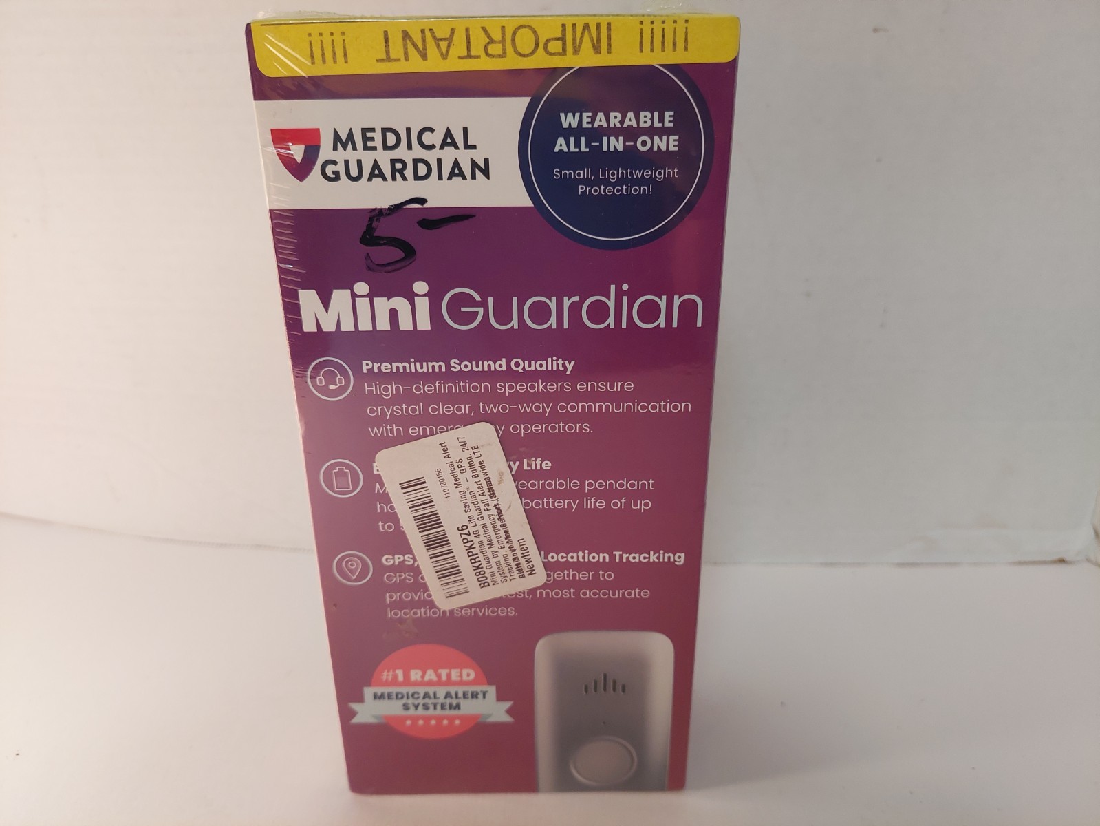 Medical Guardian Mini Guardian Medical Alert System Wearable All In One Sealed