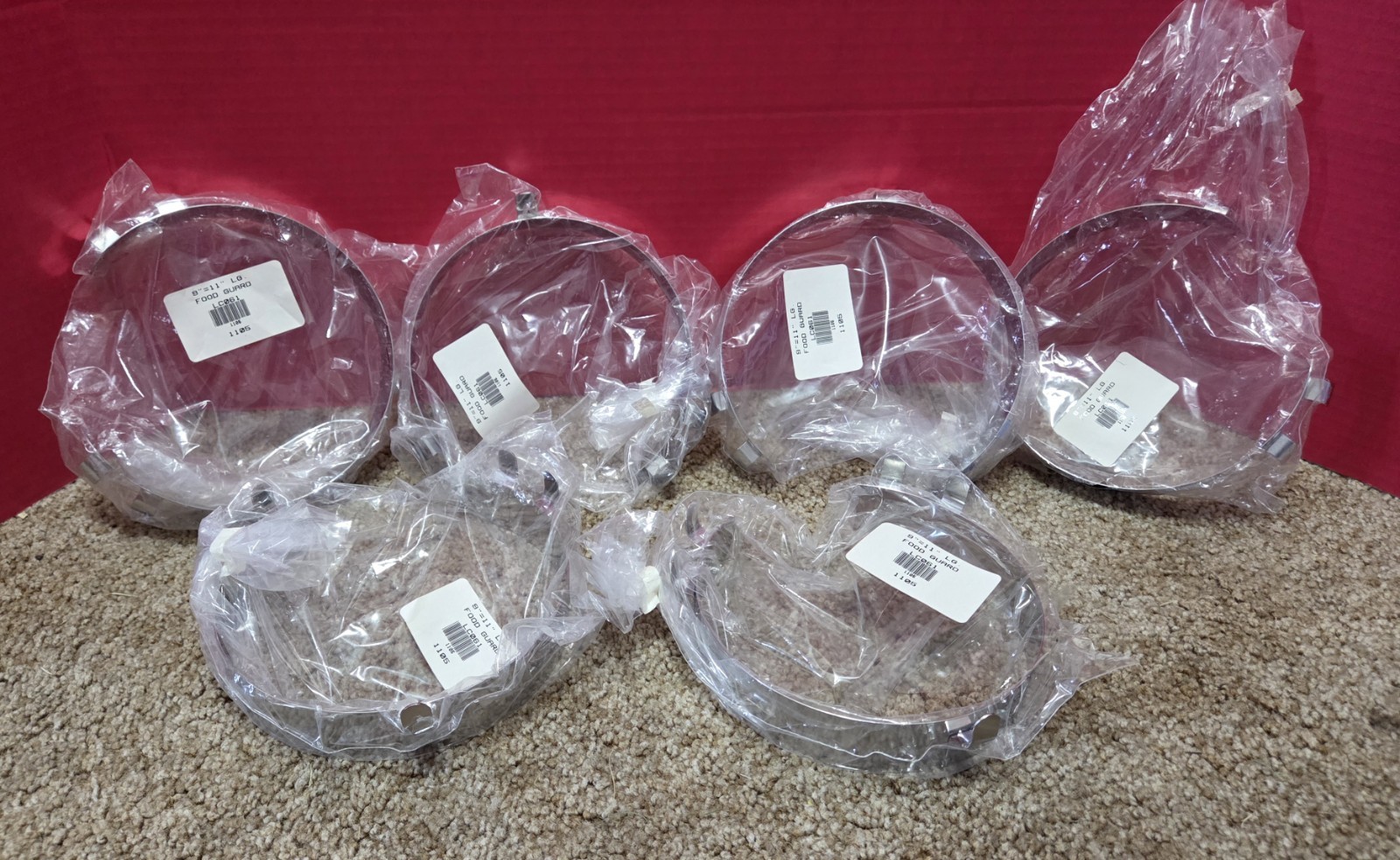 Plate Food Guard Stainless Steel Clip-On Spill Prevention Scooping Food Set of 6