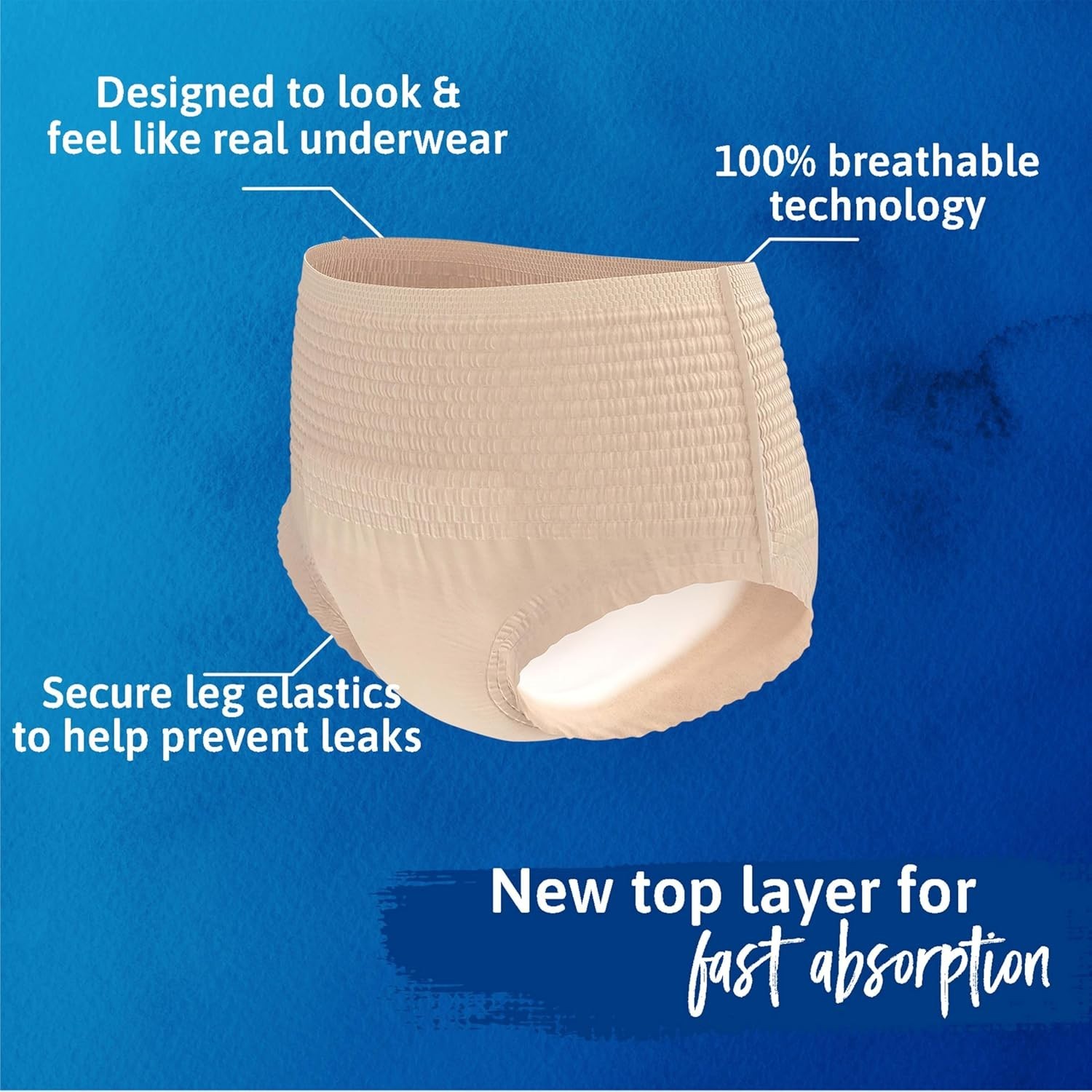 Tena Sensitive Care Adult Incontinence Underwear for Women Maximum L 80count