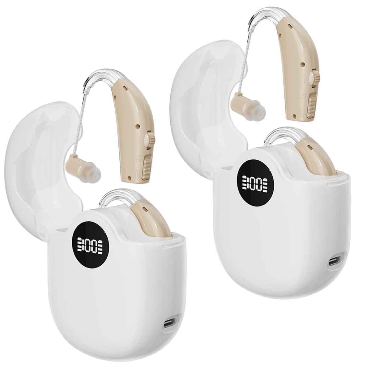 Rechargeable Digital Hearing Aids For Seniors OTC Adults With Noise Cancelling