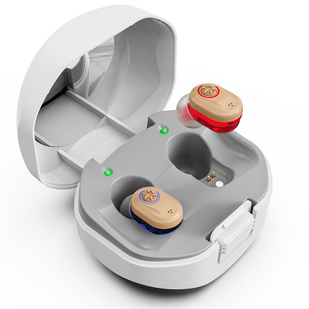 Mini Hearing Aids for Seniors ITE Rechargeable Hearing Noise Cancelling