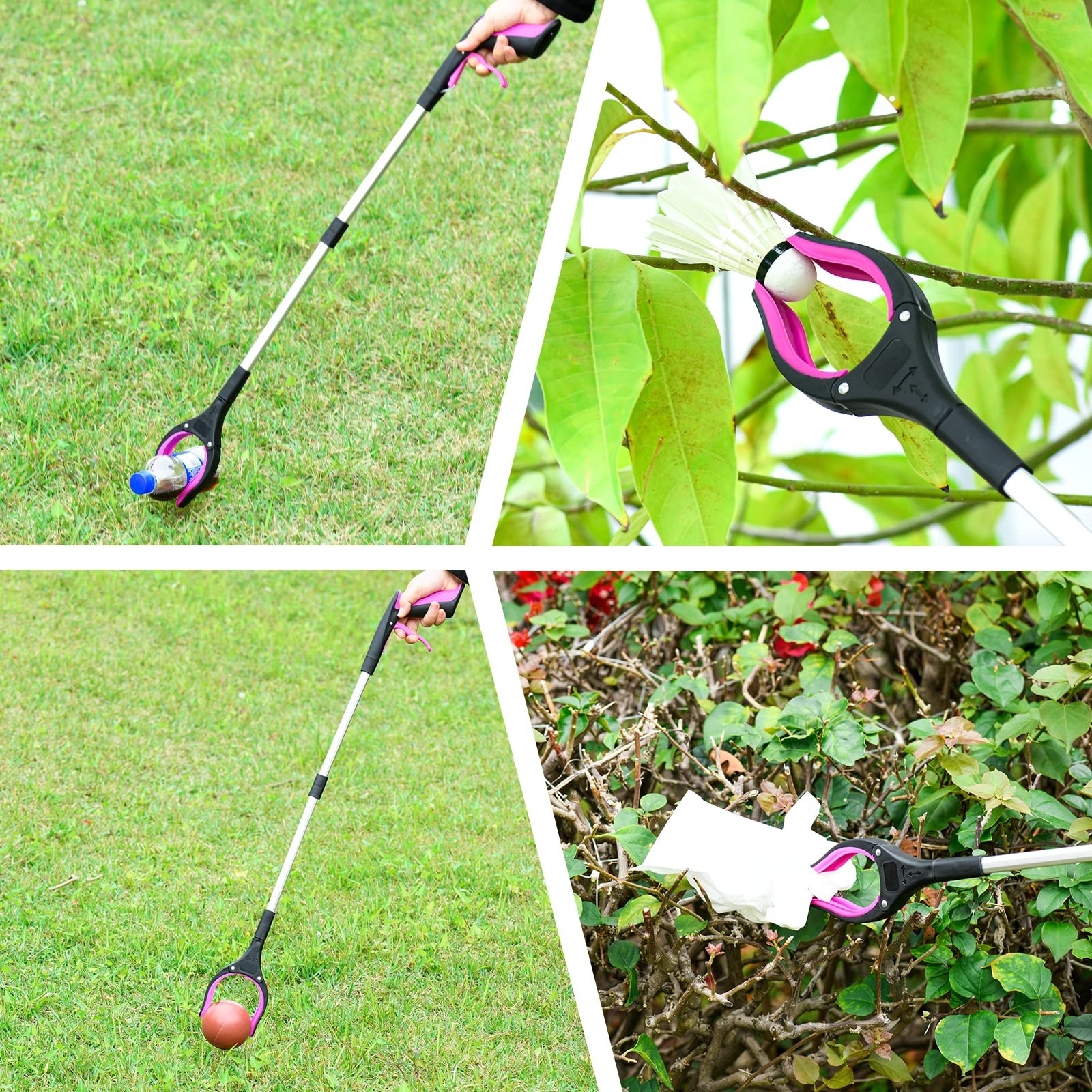 43 Inch Extra Long Grabber Reacher Tool Foldable Pick up Stick with Strong Grip