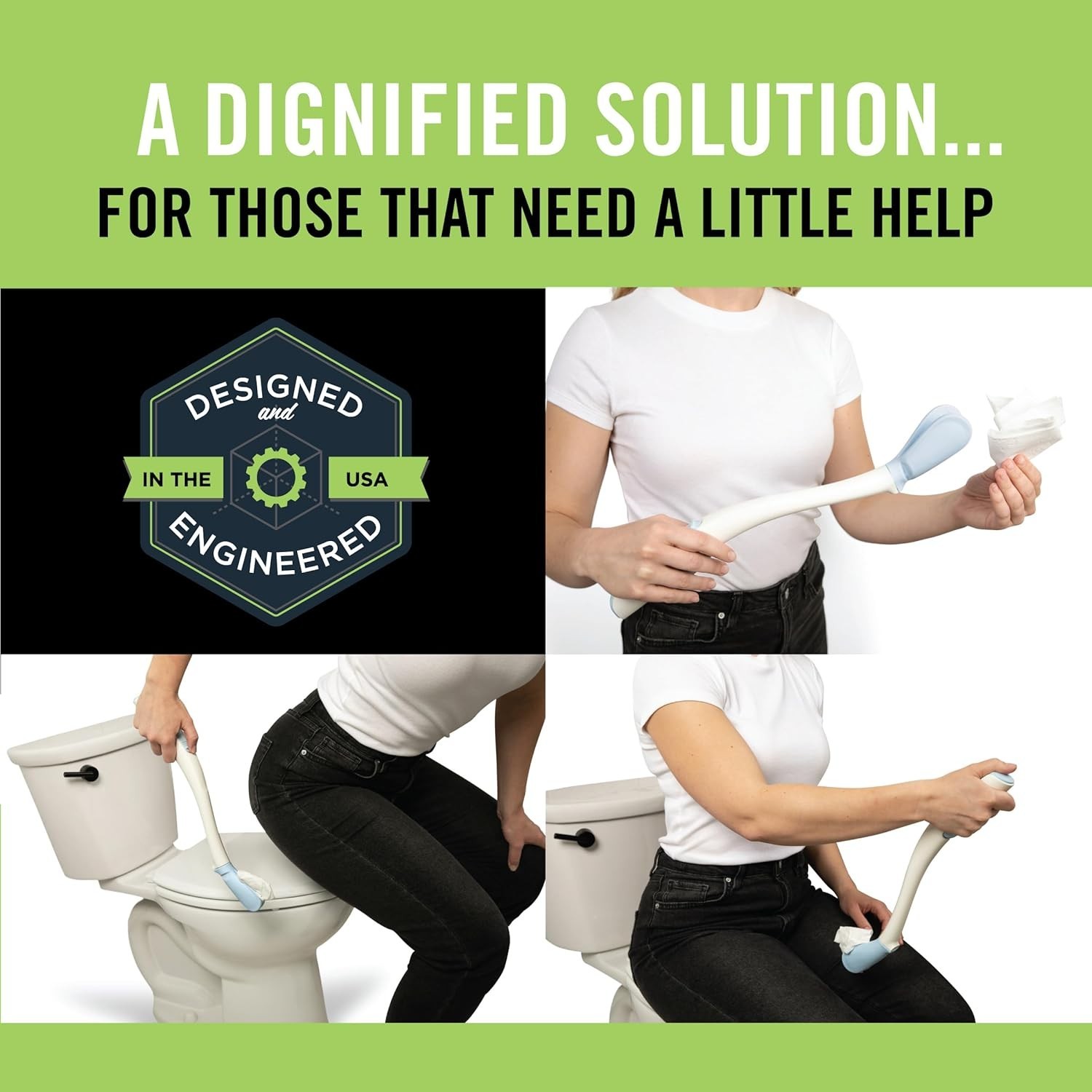 Ergonomic 18-Inch Toilet Aid Wand with Hygienic Cover – Ideal for Personal Care