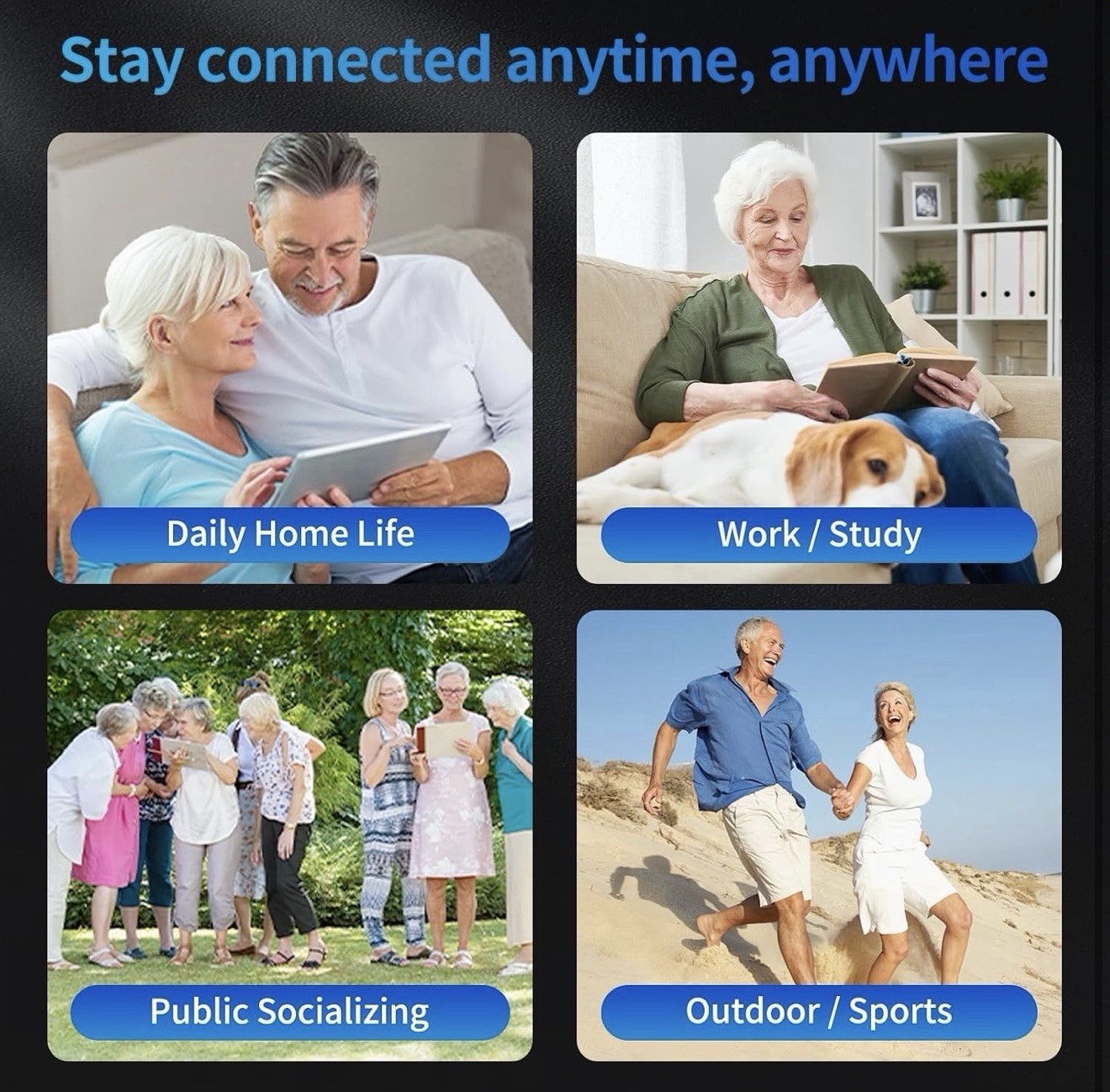 OTC Hearing Aids Seniors Adults Rechargeable 25 Hour Battery Life Clear Sound
