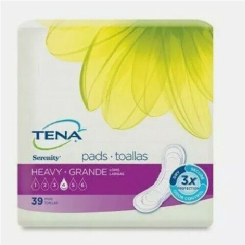 Tena Serenity Pads, Heavy, 39 Pads