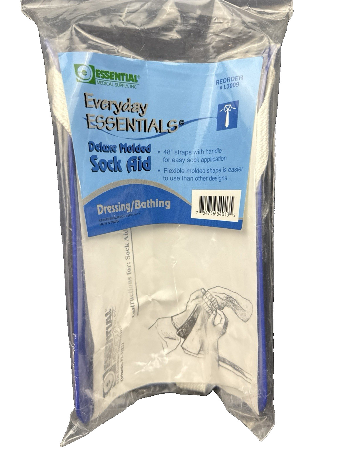 Sock Aid Dressing Helper Deluxe Molded L3009