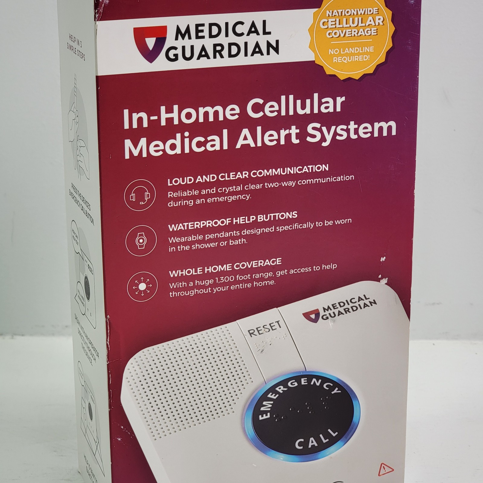 Medical Guardian In-Home Cellular Loud and Clear Medical Alert System (BBAA)