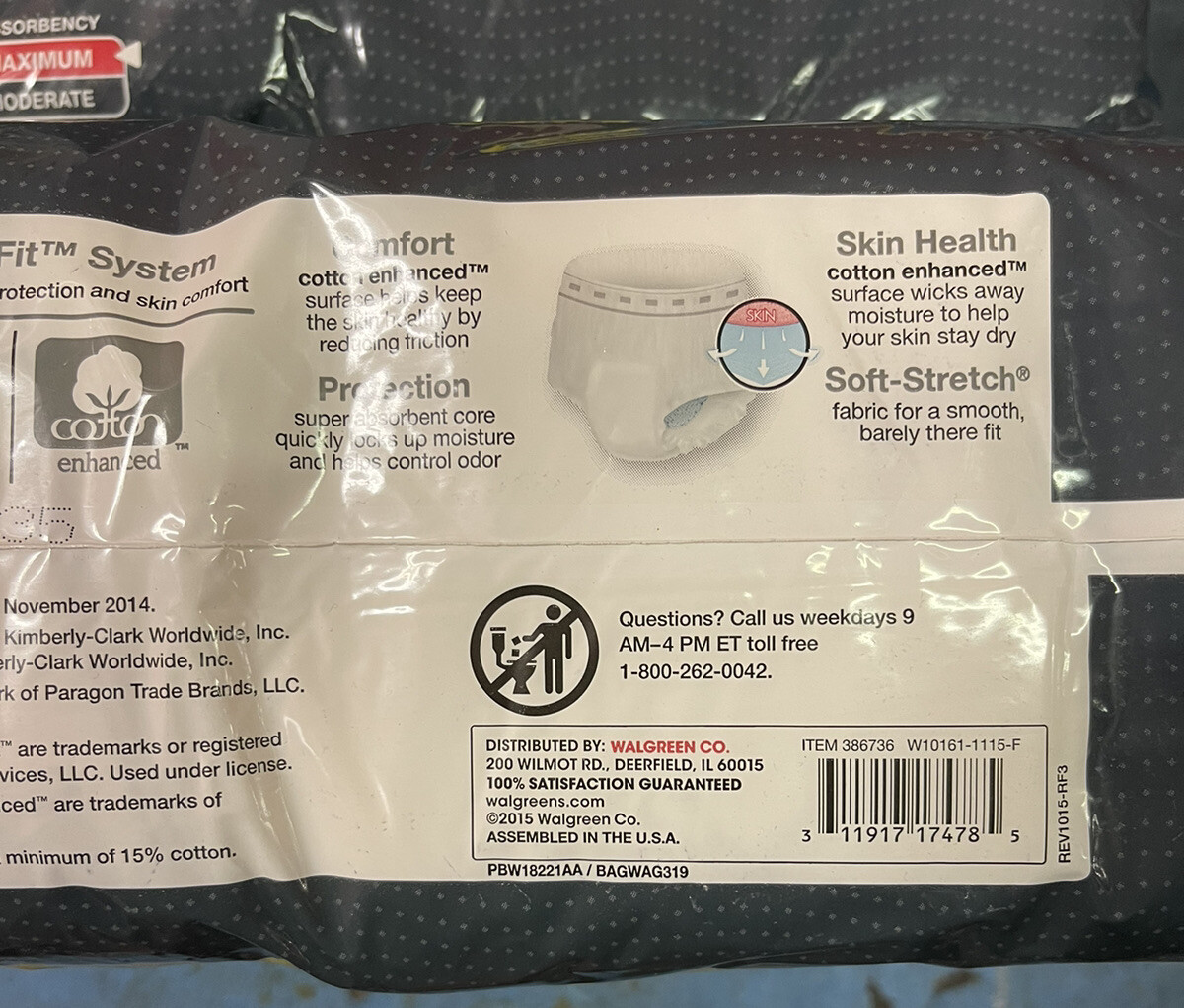 CERTAINTY for Men Balance-Fit Briefs L/XL 38”-64” (2 Pks. of 18 Ea = 36 Total)