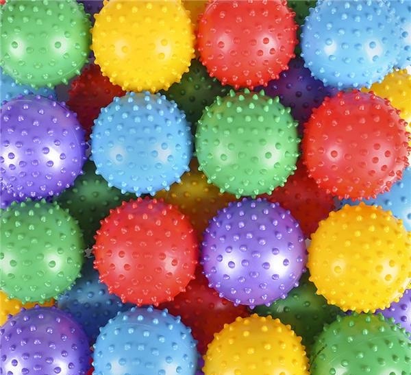 5 PACK Soft Spikey 5 INCH Bumpy Balls Autism ASD Fidget Sensory Toy Toss Catch