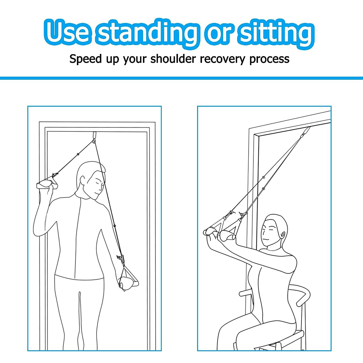 Overhead Shoulder Pulley Therapy Exercise Pulley System Back Workout (Strap)