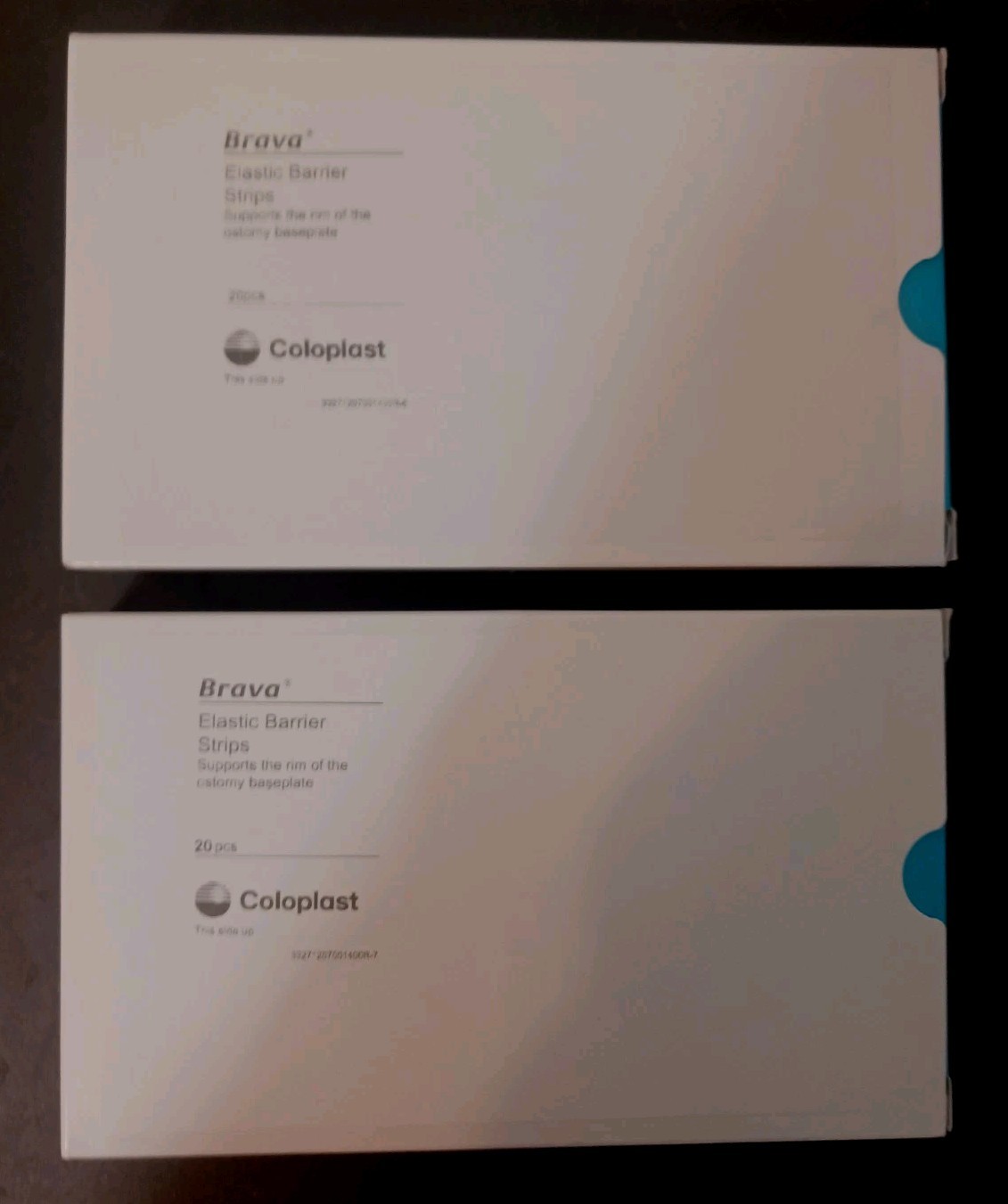 2 Box Coloplast Brava 120700 Elastic Barrier Strips 20/box Beige