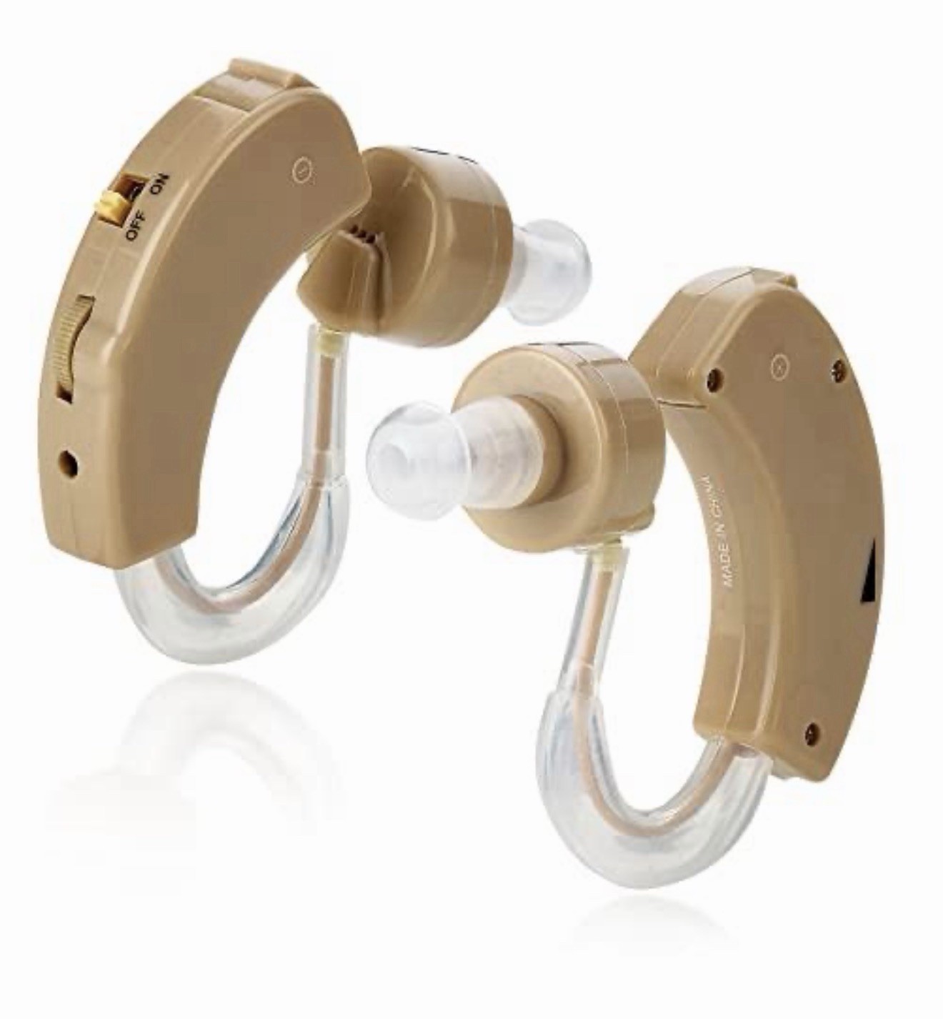Set 2 Aparatos Auditivos Para Sordos Audifonos Ancianos Oidos Amplificador NUEVO