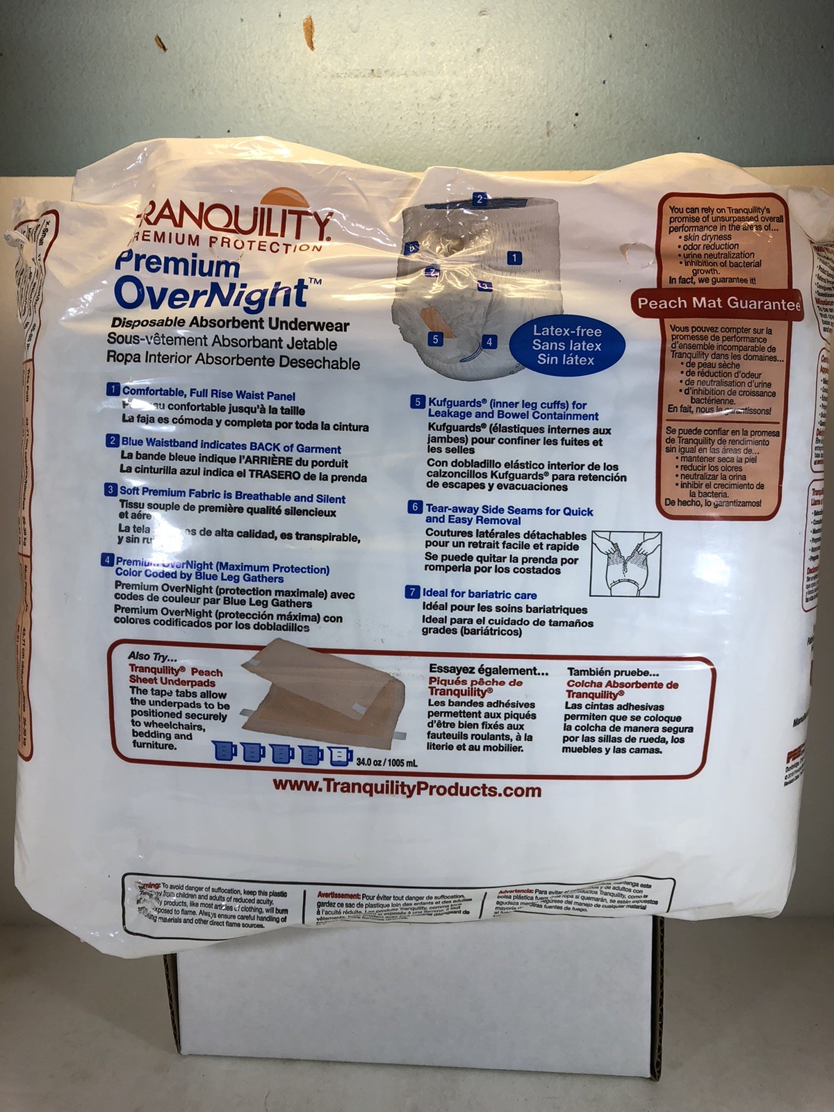 Tranquility 2XL Premium Overnight Disposable Underwear 12pk