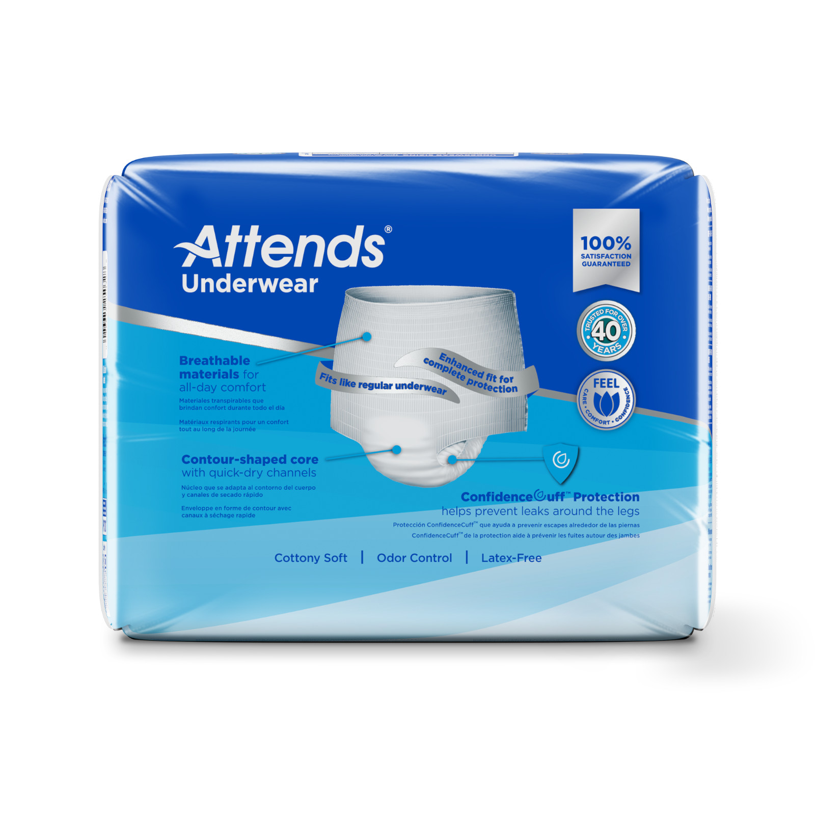 Attends Super Plus Underwear Diaper, LARGE, HEAVY Absorbency APP0730 -Case of 72