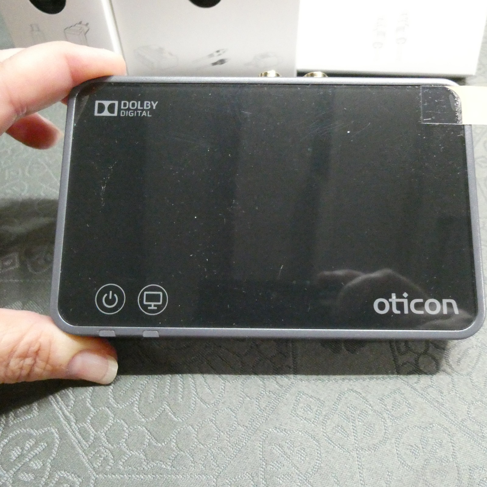 Oticon ConnectLine TV 2.0 Adapter Hearing Aid Streamer w/ Cables Complete
