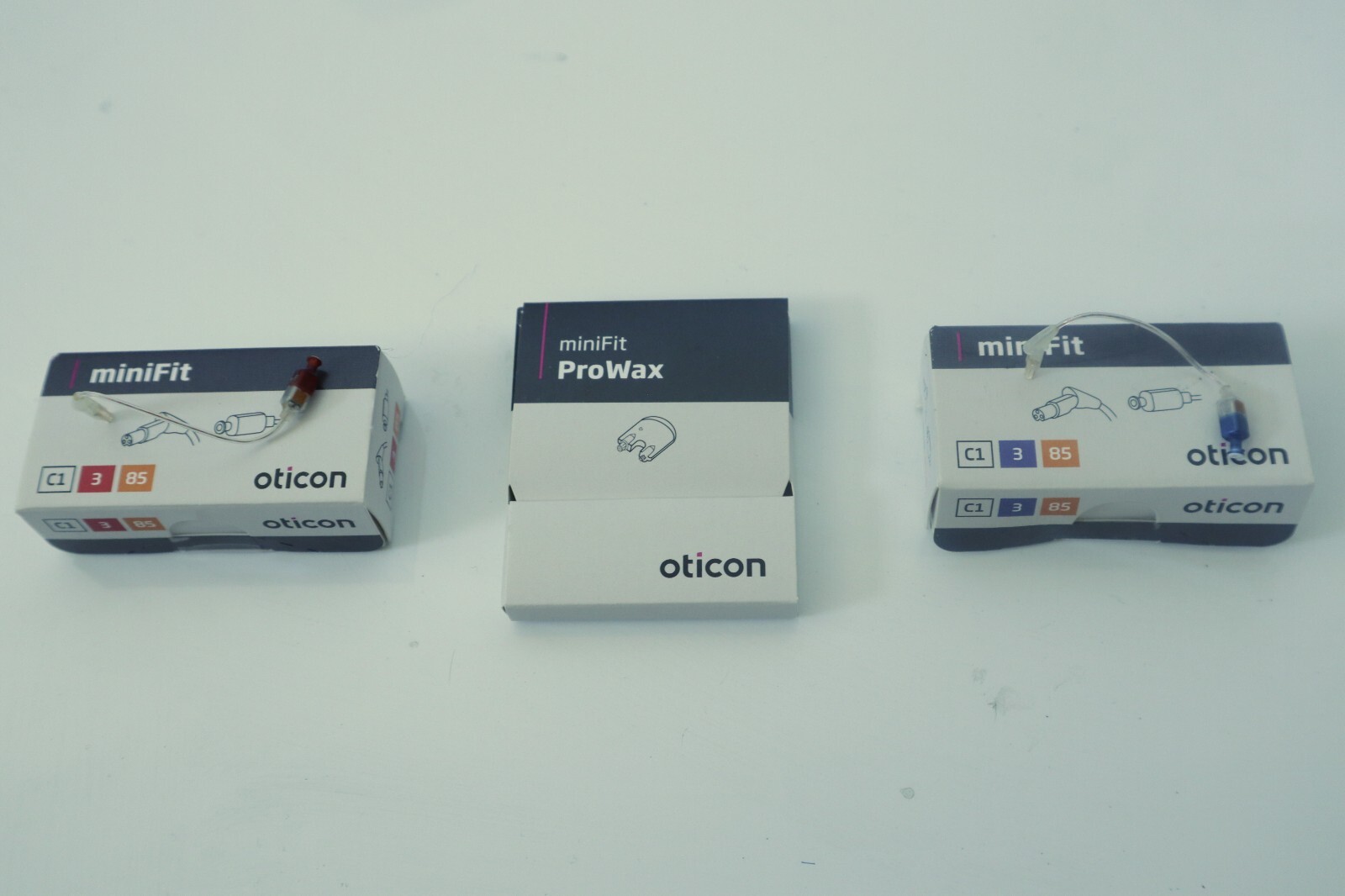 Brand New Oticon, TWO miniFit Receivers, 3-85 R+L receiver. FREE wax filter!
