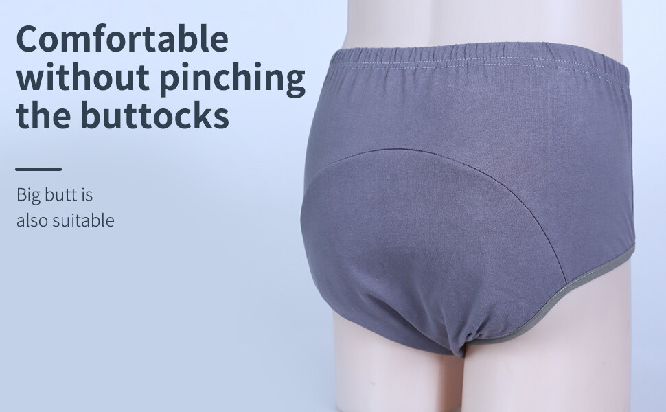 1 Pack Adults Washable Incontinence Underwear Diaper Pants Reusable Leak-proof