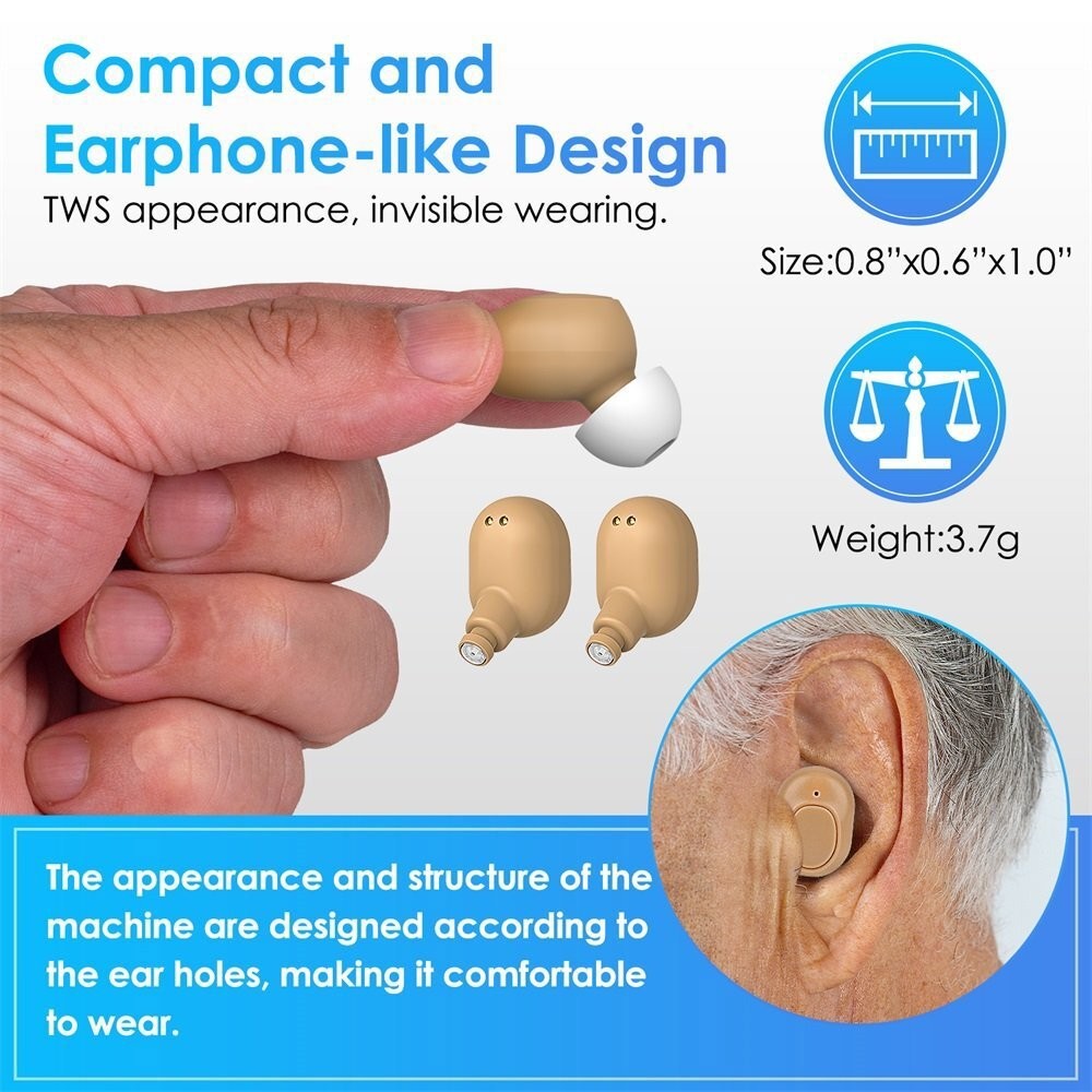 16-Channel Digital Bluetooth Hearing Aids Voice Amplifiers with USB Charging Box