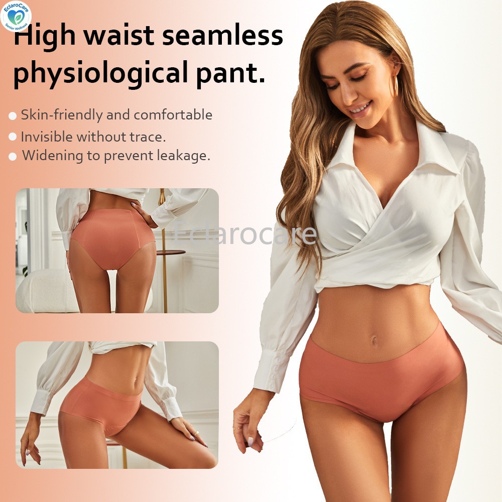 3pcsWomen’s High-waisted Period Underwear Seamless 4-Layer Leak-Proof Protection