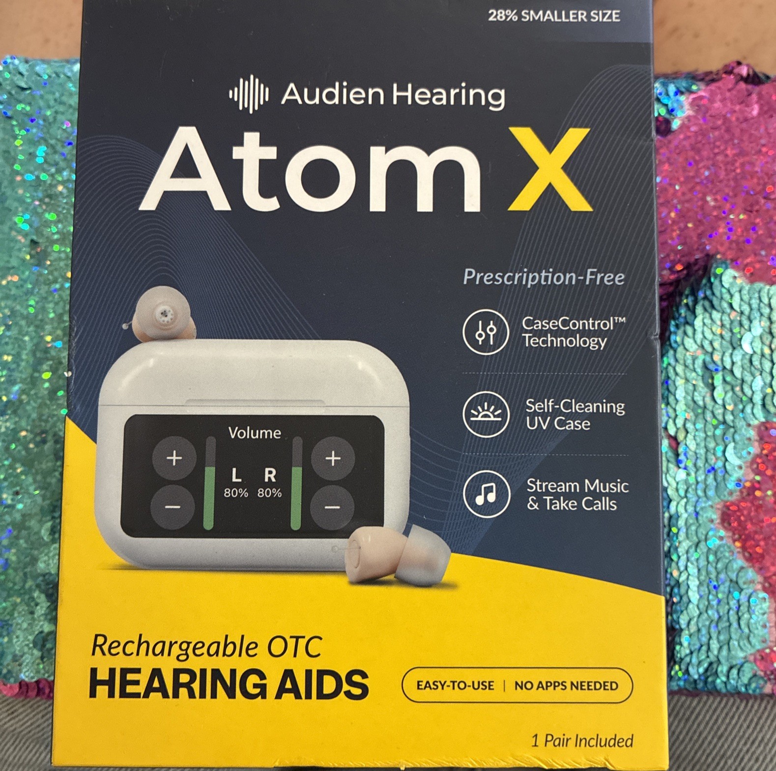 BRAND NEW Audien Hearing ATOM X – Rechargeable OTC Hearing Aids – Latest Model