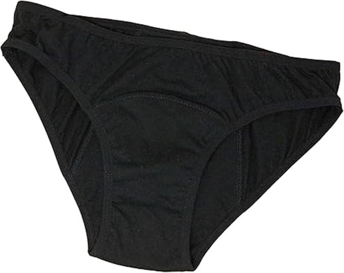 Organic Cotton Period Underwear-Bikini Style-Absorbs 3 Tampons-Full Gusset-Med