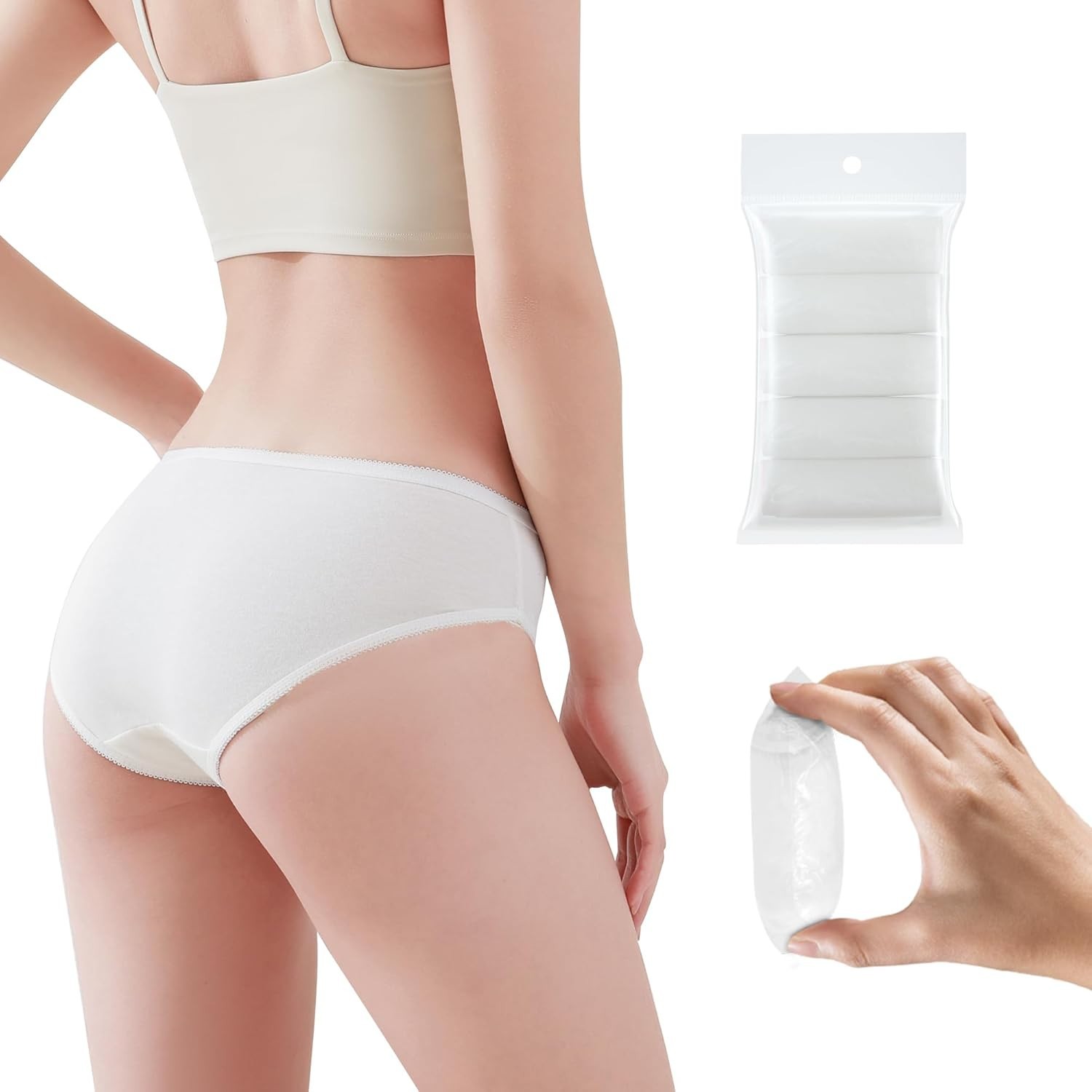 20/10/5 Pack Women’s Disposable 100% Cotton Underwear Ladies Briefs Panties f…