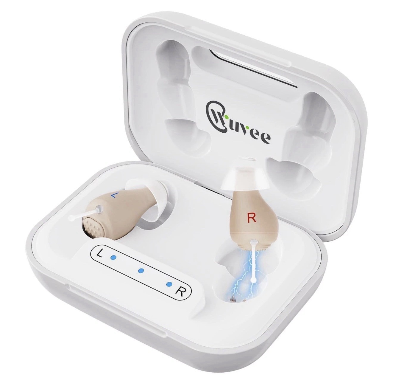 Wuvee JH-A260 OTC Hearing Aids for Seniors – Rechargeable Noise Reduction Open